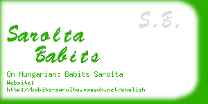sarolta babits business card